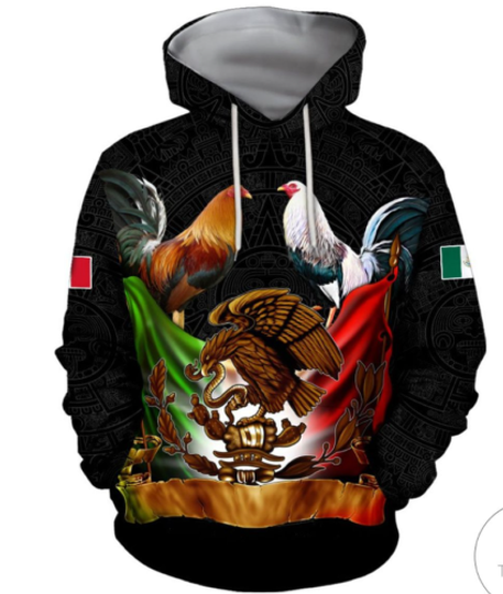 Discover Rooster Mexico Hoodie 3D All Over Print Gift For Men Women