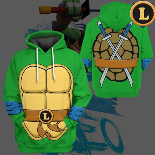 Discover Halloween Costume Turtle 3D Hoodie, Turtle 3D Full Over Print Hoodie