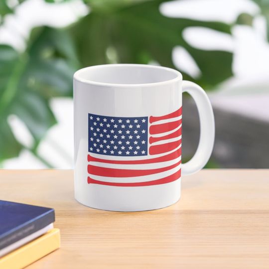 Discover Baseball American Flag Coffee Mug