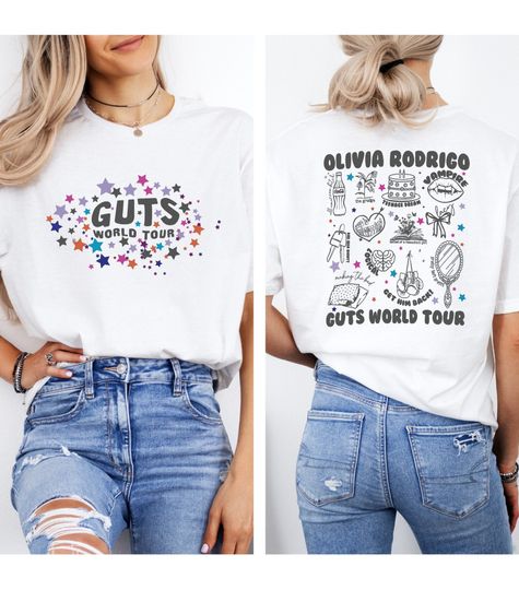 Discover Olivia Rodrigo Guts World Tour Shirt, Guts Tour 2024 Shirt, Concert Shirt