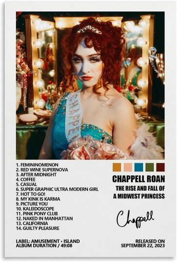 Discover Chappell Roan Poster The Rise And Fall of A Midwest Princess Music Album Cover Posters