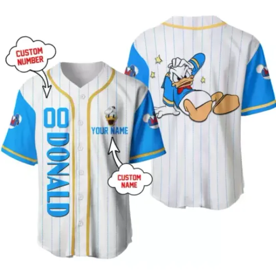 Discover Donald Personalized 3D Baseball Jersey Shirt Halloween Gift