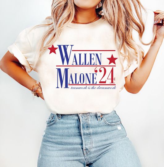 Discover Wallen Malone 2024 For President Shirt, Funny '24 Election Graphic