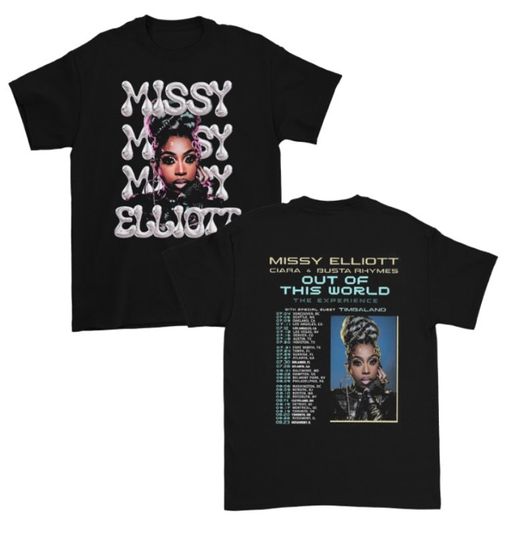 Discover Missy Elliott Out of This World 2024 Tour Signature unisex t-shirt