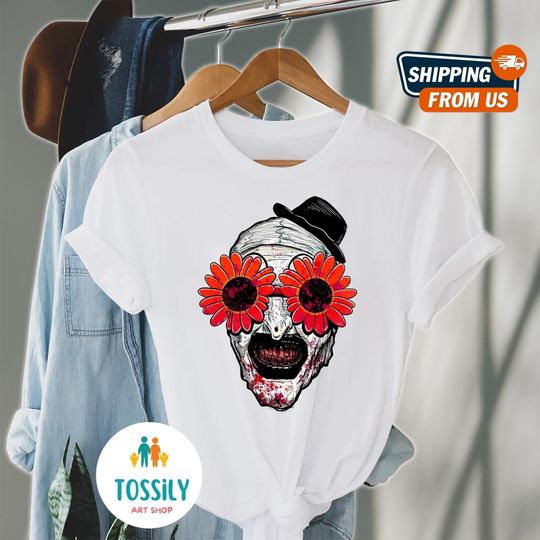 Discover Skull Flower Shirt, Skull Halloween T-Shirt, Horror Characters Shirt
