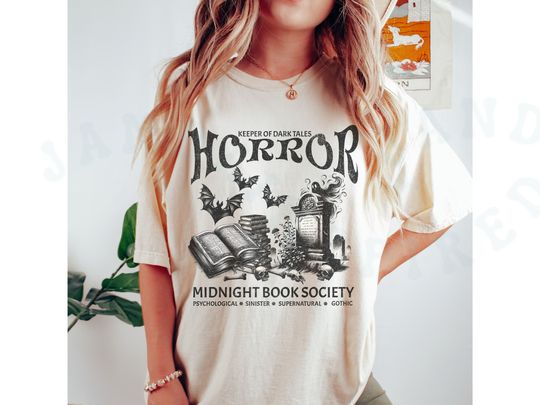 Discover Horror Midnight Book Club Society Shirt, Halloween Literary Vintage Shirt