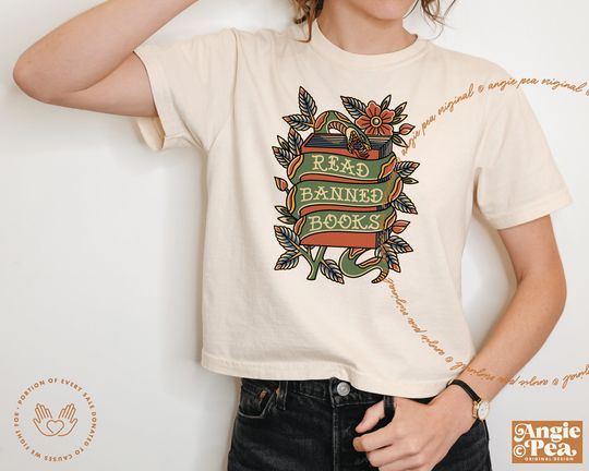Discover Banned Books Boxy Crop Top - Read Rebel