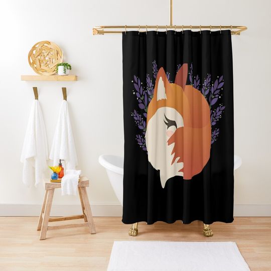 Discover Shy Fox - Woodland Creatures Shower Curtain