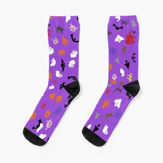 Discover Color Halloween Pattern Socks