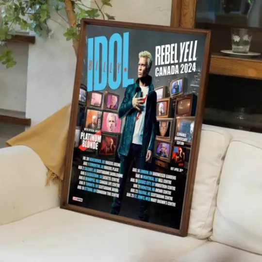 Discover Rock Icon Billy Idol Rebel Yell Canada 2024 Tour Kicks Off July 30 poster