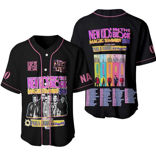 Discover NK on The Block Magic Summer Tour 2024 Baseball Jersey