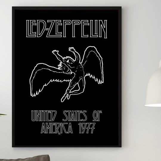 Discover Swan Song Icarus 1977 American Tour Poster