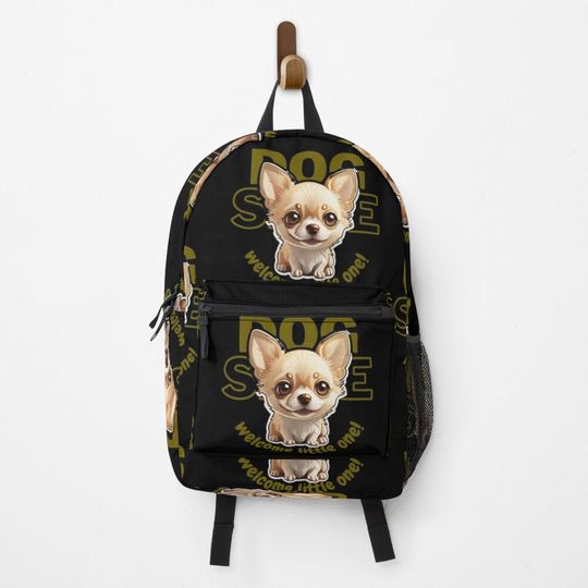 Discover Sticker Puppy Dog Man Backpack