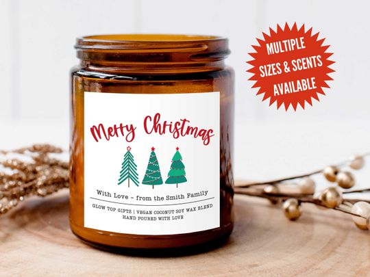 Discover Personalized Merry Christmas Candle Gift