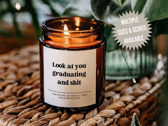 Discover Graduation Candle, Funny Grad Gift for Her, Scented Candles Best Friend Gift
