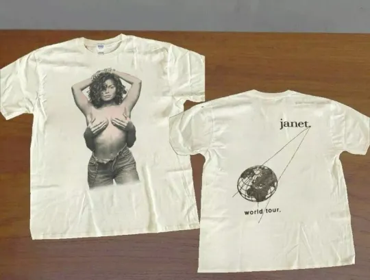 Discover 1993 JANET JACKSON Tour T-Shirt Cotton Unisex Size