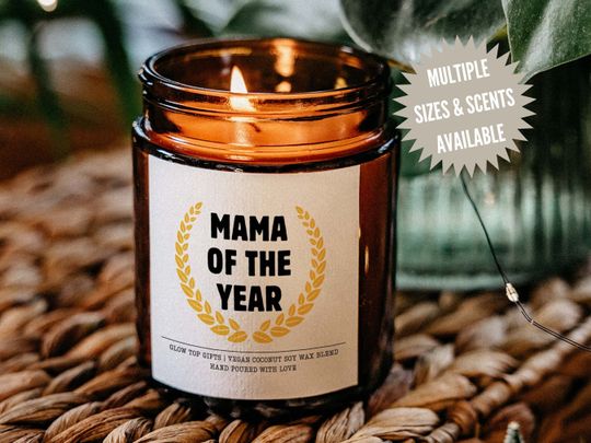 Discover Mom of the Year Gift, Mama of the Year Soy Candle, Mother's Day Gift for Mom