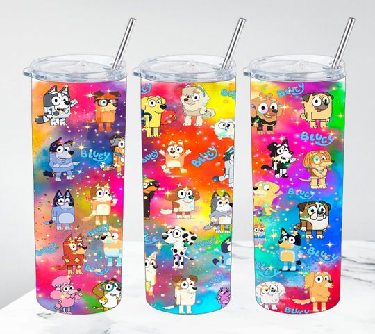 Discover 20oz Skinny Tumbler , BlueyDad Tumblers 20oz, gift for BlueyDad lover