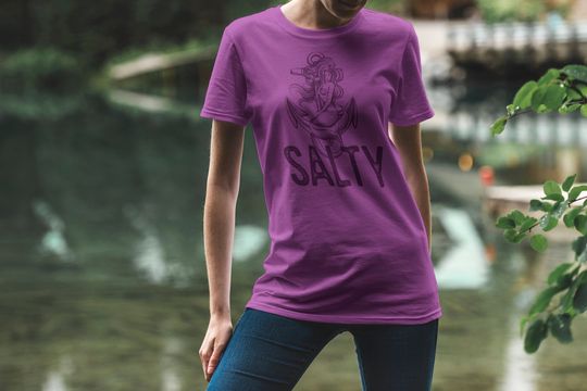 Discover Salty Mermaid t shirt, Mermaids and Anchor tee, Pirate themed party, Female Siren tee, Ship anchor Shirt
