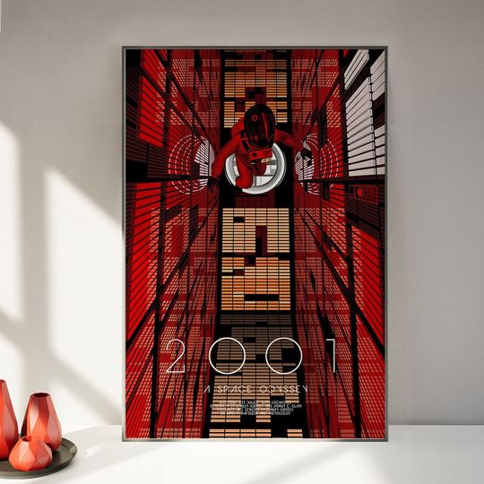 Discover 2001 A Space Odyssey Movie Poster, Wall Art Canvas Vintage Poster