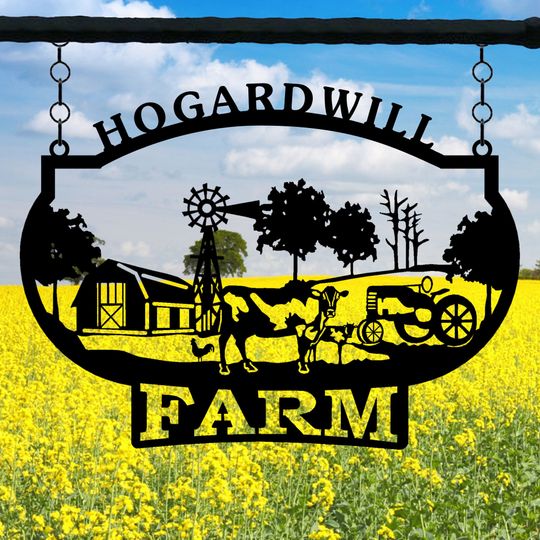 Discover Personalized Metal Farmhouse Custom Metal Sign, Unique Birthday Gift