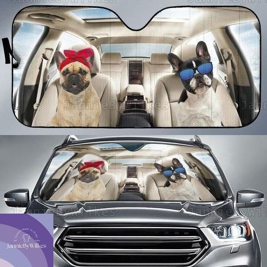 Discover French Bulldog Car Sunshade, French Bulldog Car Shade, Dog Lover Sunshade