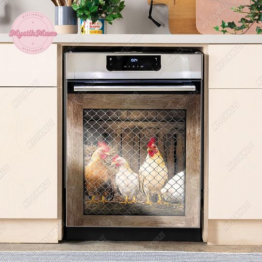 Discover Rooster Dishwasher Cover, Rooster Kitchen Decor