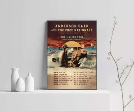 Discover Anderson Paak The Malibu Tour Poster