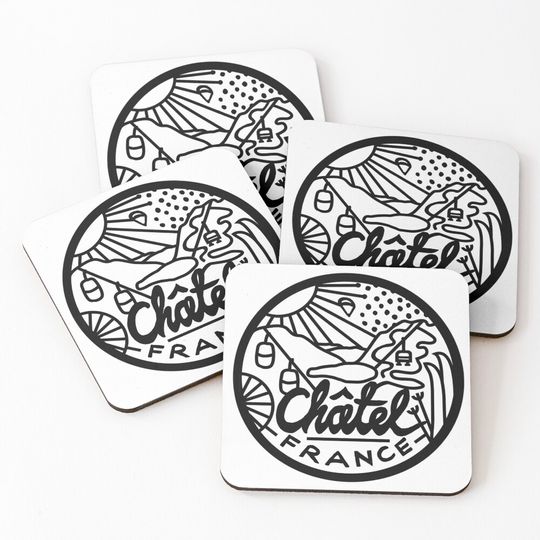 Discover Chatel, France - Summer and Winter Patch Coasters