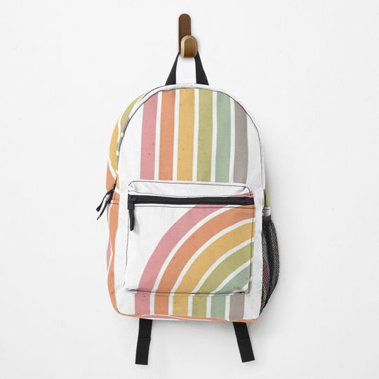 Discover Rainbow on White Backpack