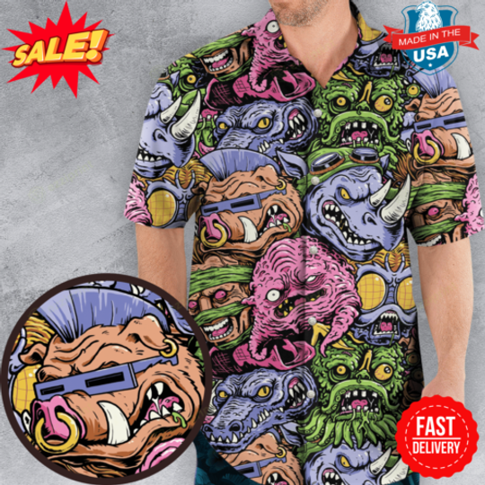 Discover NOSTALGIC VILLAINS TEENAGE MUTANT NINJA TURTLES HAWAIIAN SHIRT