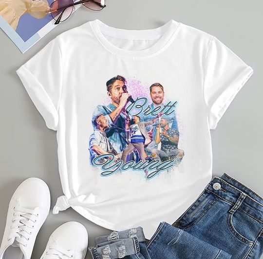 Discover Brett Young Bootleg T-Shirt, Brett Young Graphic Shirt