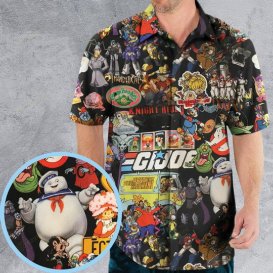 Discover 80S CARTOON PATTERN HAWAIIAN SHIRT