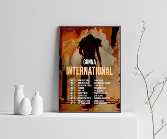 Discover Gunna The Bittersweet Tour International Tour Date 2024 Poster