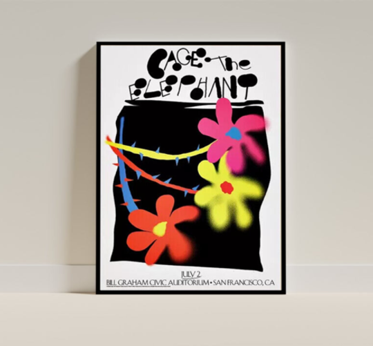 Discover Cage The - Elephant San Francisco CA July 2 2024 Tour Poster
