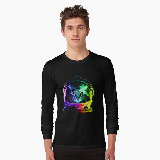 Discover Astronaut Cat Long Sleeve T-Shirt