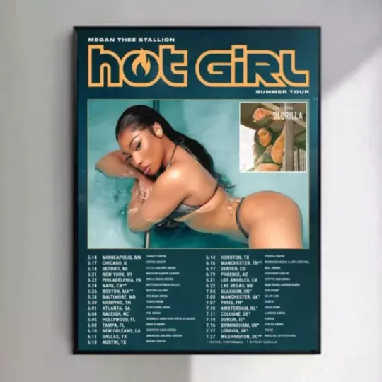 Discover Megan Thee Stallion Hot Girl Summer Tour 2024 poster