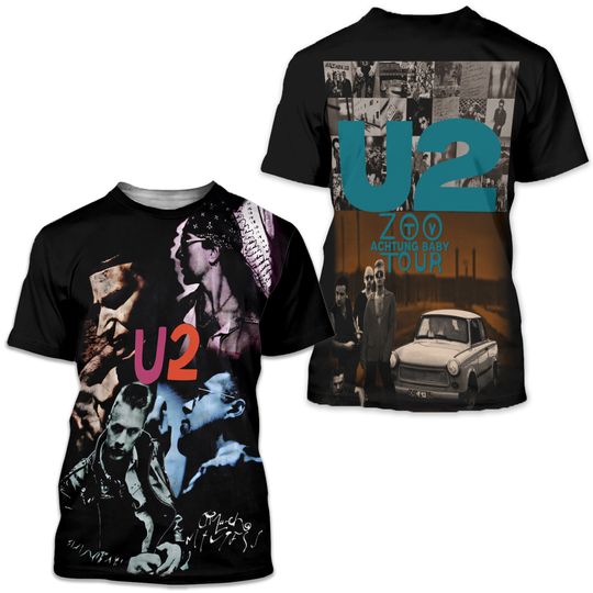Discover Vintage U2 Achtung Baby Zoo Tour 3D T-Shirt