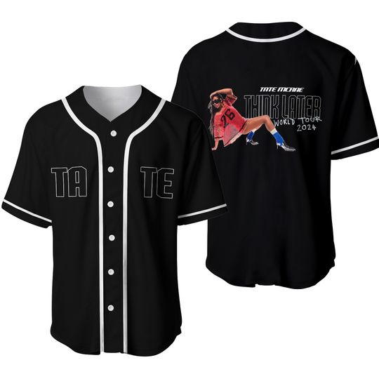 Discover Tate McRae Think Later World Tour 2024 Baseball Jersey