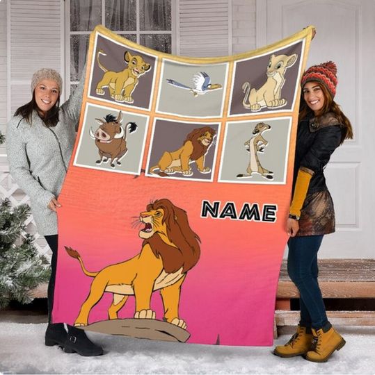 Discover Customized Name Lion King Baby Blanket