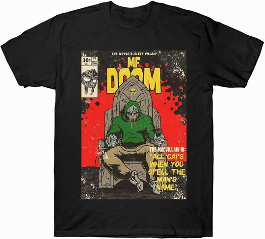 Discover MF Dooom Shirt Poster Tshirt Men Women Kids Soft Short Sleeve t Shirt Black