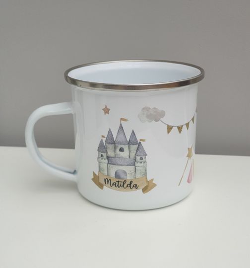 Discover Girls Fairytale enamel mug, once upto a fairytale, princess,