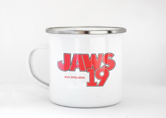 Discover Jaws 19 Enamel Camping Mug | Retro Movie Mug