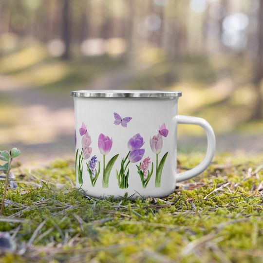 Discover Tulip flower mug danish pastel decor unique gifts for her
