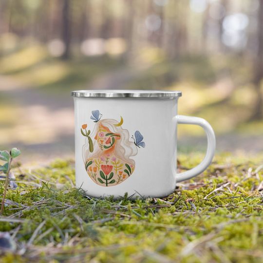 Discover enamel mug, girlfriend gift, mom gift, anniversary gift