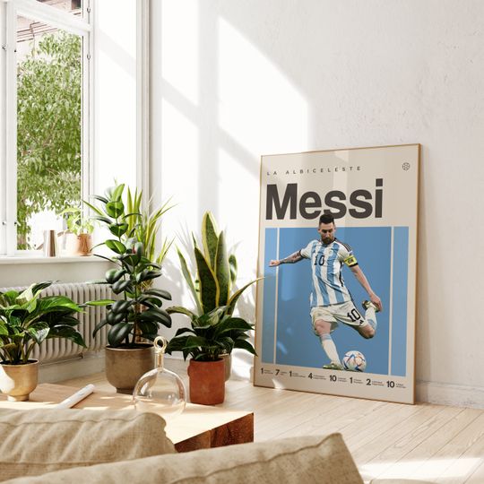Discover Lionel Messi Poster, Football Poster, Minimalist, Helvetica