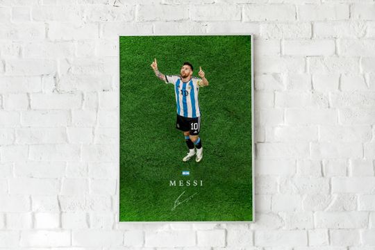 Discover Messi Poster, Signature, World Cup 2024, Leo, Lionel Messi