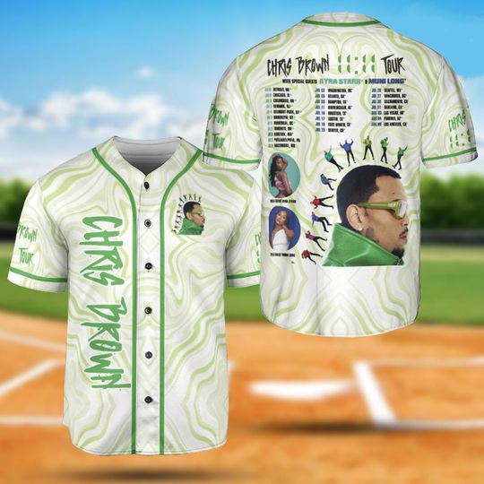 Discover Chris Brown 11/11 Tour Baseball Jersey