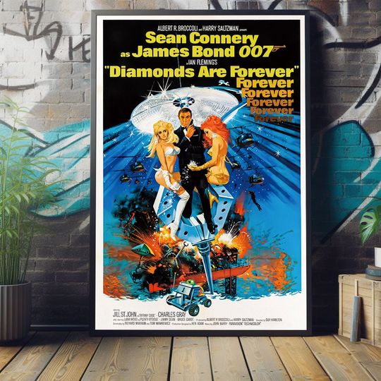 Discover James Bond 007 Diamonds Are Forever Movie Poster