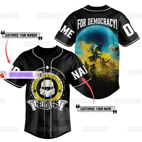 Discover Helldivers 2 Baseball Jersey, Personalized Jersey